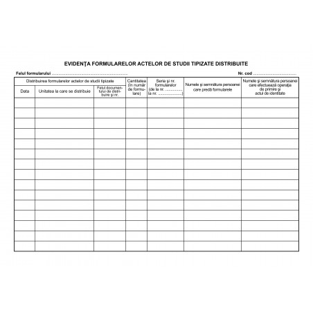 Registru acte studii inspectorate școlare