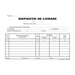 Dispozitie de livrare